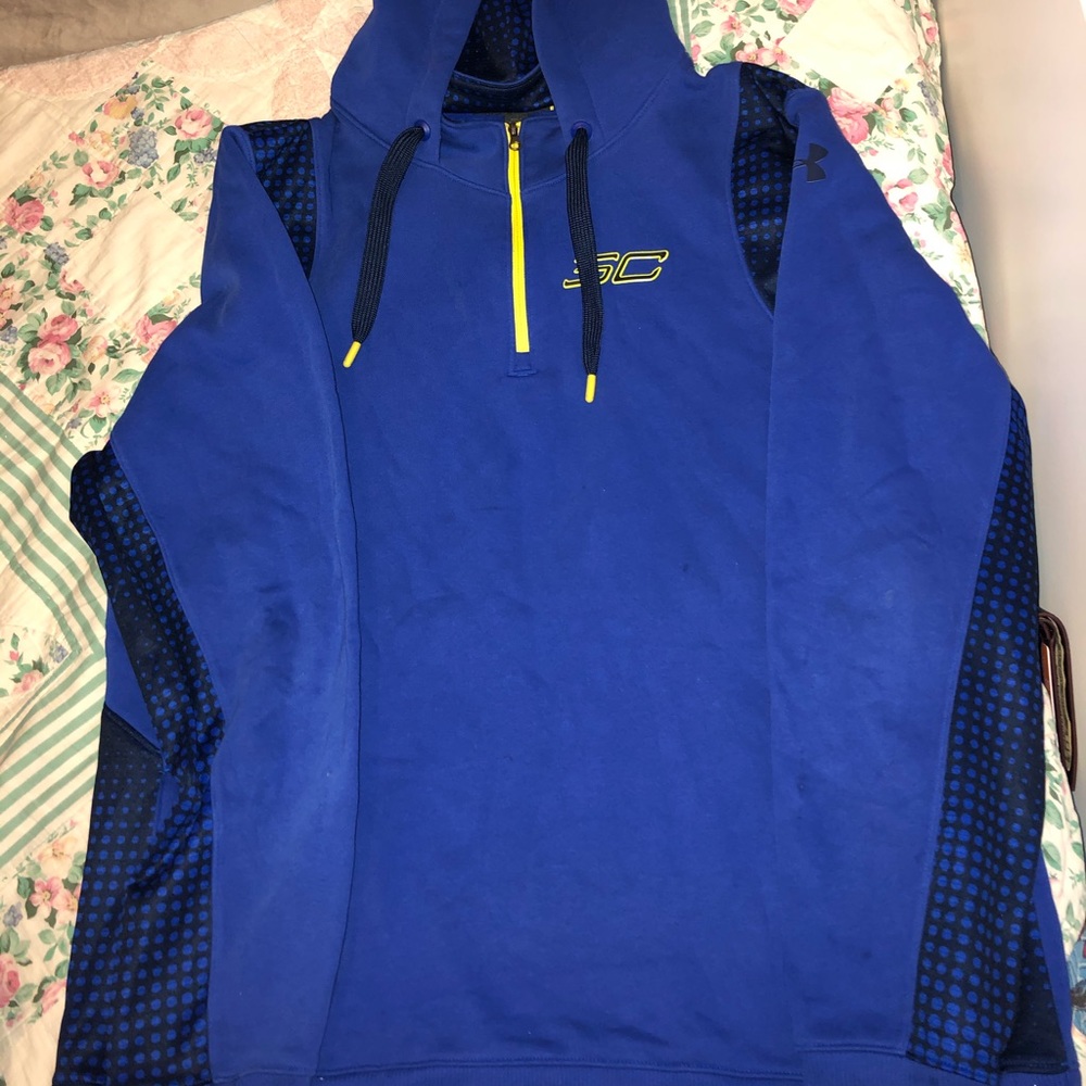 Blue and Yellow Stephen Curry Hoodie